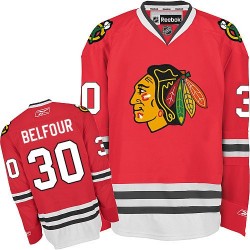 Adult Authentic Chicago Blackhawks ED Belfour Red Home Official Reebok Jersey