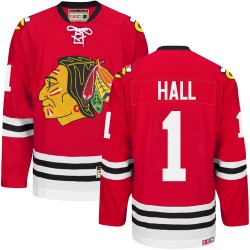 Adult Authentic Chicago Blackhawks Glenn Hall Red New Throwback Official CCM Jersey