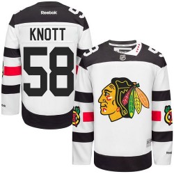 Adult Authentic Chicago Blackhawks Graham Knott White 2016 Stadium Series Official Reebok Jersey