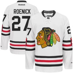 Adult Authentic Chicago Blackhawks Jeremy Roenick White 2015 Winter Classic Official Reebok Jersey