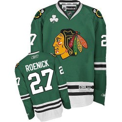 Adult Authentic Chicago Blackhawks Jeremy Roenick Green Official Reebok Jersey