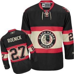 Adult Authentic Chicago Blackhawks Jeremy Roenick Black New Third Official Reebok Jersey