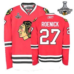 Adult Authentic Chicago Blackhawks Jeremy Roenick Red 2013 Stanley Cup Champions Official Reebok Jersey