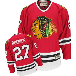 Adult Authentic Chicago Blackhawks Jeremy Roenick Red Throwback Official CCM Jersey