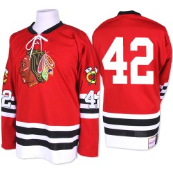 Adult Authentic Chicago Blackhawks Joakim Nordstrom Red 1960-61 Throwback Official Mitchell and Ness Jersey