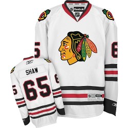 Youth Premier Chicago Blackhawks Andrew Shaw White Away Official Reebok Jersey