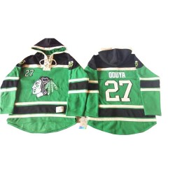 Chicago Blackhawks Johnny Oduya Official Green Old Time Hockey Authentic Adult St. Patrick's Day McNary Lace Hoodie Jersey