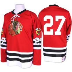 Adult Authentic Chicago Blackhawks Johnny Oduya Red 1960-61 Throwback Official Mitchell and Ness Jersey