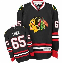 Youth Authentic Chicago Blackhawks Andrew Shaw Black Third Official Reebok Jersey