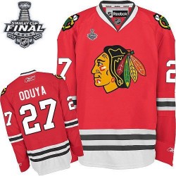 Adult Authentic Chicago Blackhawks Johnny Oduya Red Home 2015 Stanley Cup Official Reebok Jersey