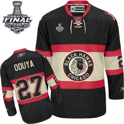 Adult Authentic Chicago Blackhawks Johnny Oduya Black New Third 2015 Stanley Cup Official Reebok Jersey