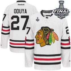 Adult Authentic Chicago Blackhawks Johnny Oduya White 2015 Winter Classic 2015 Stanley Cup Official Reebok Jersey