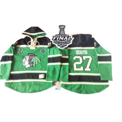 Chicago Blackhawks Johnny Oduya Official Green Old Time Hockey Authentic Adult St. Patrick's Day McNary Lace Hoodie 2015 Stanley