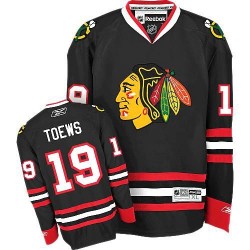 Youth Authentic Chicago Blackhawks Jonathan Toews Black Third Official Reebok Jersey