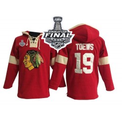 Chicago Blackhawks Jonathan Toews Official Red Old Time Hockey Authentic Adult Pullover Hoodie 2015 Stanley Cup Jersey