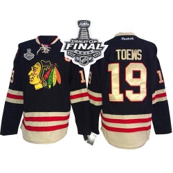 Adult Authentic Chicago Blackhawks Jonathan Toews Black 2015 Winter Classic 2015 Stanley Cup Official Reebok Jersey