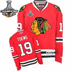 Adult Authentic Chicago Blackhawks Jonathan Toews Red 2013 Stanley Cup Champions Official Reebok Jersey