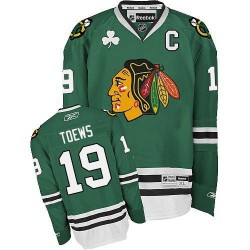 Adult Authentic Chicago Blackhawks Jonathan Toews Green Official Reebok Jersey