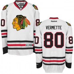 Adult Authentic Chicago Blackhawks Antoine Vermette White Away Official Reebok Jersey