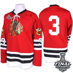 Adult Authentic Chicago Blackhawks Keith Magnuson Red 1960-61 Throwback 2015 Stanley Cup Official Mitchell and Ness Jersey