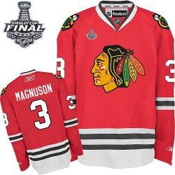 Adult Authentic Chicago Blackhawks Keith Magnuson Red Home 2015 Stanley Cup Official Reebok Jersey