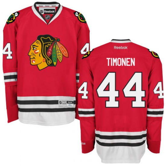 Adult Authentic Chicago Blackhawks Kimmo Timonen Red Home Official Reebok Jersey