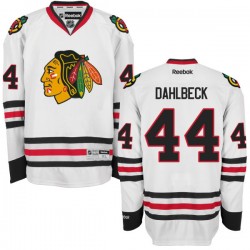 Women's Premier Chicago Blackhawks Klas Dahlbeck White Away Official Reebok Jersey