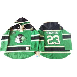 Chicago Blackhawks Kris Versteeg Official Green Old Time Hockey Authentic Adult St. Patrick's Day McNary Lace Hoodie Jersey