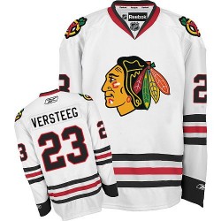 Adult Authentic Chicago Blackhawks Kris Versteeg White Away Official Reebok Jersey