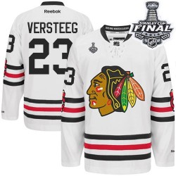 Adult Premier Chicago Blackhawks Kris Versteeg White 2015 Winter Classic 2015 Stanley Cup Official Reebok Jersey