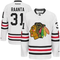 Adult Authentic Chicago Blackhawks Antti Raanta White 2015 Winter Classic Official Reebok Jersey