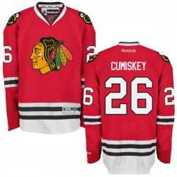 Adult Authentic Chicago Blackhawks Kyle Cumiskey Red Home Official Reebok Jersey