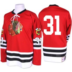 Adult Authentic Chicago Blackhawks Antti Raanta Red 1960-61 Throwback Official Mitchell and Ness Jersey
