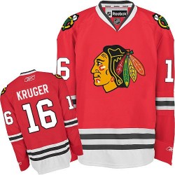 Adult Premier Chicago Blackhawks Marcus Kruger Red Home Official Reebok Jersey