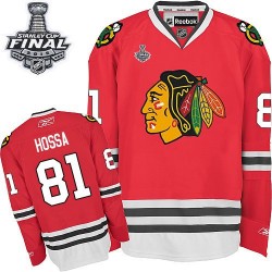 Youth Premier Chicago Blackhawks Marian Hossa Red Home 2015 Stanley Cup Official Reebok Jersey