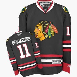 Adult Premier Chicago Blackhawks Andrew Desjardins Black Third Official Reebok Jersey