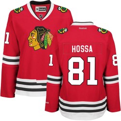 Women's Authentic Chicago Blackhawks Marian Hossa Red Home Official Reebok Jersey