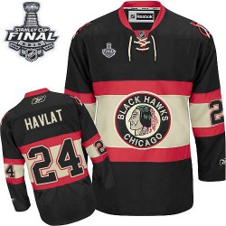 Adult Authentic Chicago Blackhawks Martin Havlat Black New Third 2015 Stanley Cup Official Reebok Jersey