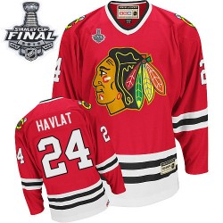 Adult Authentic Chicago Blackhawks Martin Havlat Red Throwback 2015 Stanley Cup Official CCM Jersey