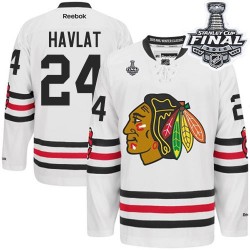 Adult Premier Chicago Blackhawks Martin Havlat White 2015 Winter Classic 2015 Stanley Cup Official Reebok Jersey
