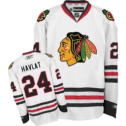 Adult Premier Chicago Blackhawks Martin Havlat White Away Official Reebok Jersey