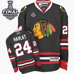 Adult Authentic Chicago Blackhawks Martin Havlat Black Third 2015 Stanley Cup Official Reebok Jersey