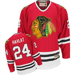 Adult Authentic Chicago Blackhawks Martin Havlat Red Throwback Official CCM Jersey