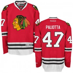 Adult Authentic Chicago Blackhawks Michael Paliotta Red Home Official Reebok Jersey