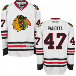 Adult Authentic Chicago Blackhawks Michael Paliotta White Away Official Reebok Jersey