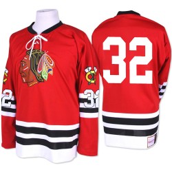 Adult Authentic Chicago Blackhawks Michal Rozsival Red 1960-61 Throwback Official Mitchell and Ness Jersey