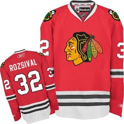 Adult Authentic Chicago Blackhawks Michal Rozsival Red Home Official Reebok Jersey