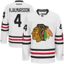 Adult Authentic Chicago Blackhawks Niklas Hjalmarsson White 2015 Winter Classic Official Reebok Jersey