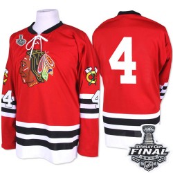 Adult Authentic Chicago Blackhawks Niklas Hjalmarsson Red 1960-61 Throwback 2015 Stanley Cup Official Mitchell and Ness Jersey