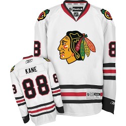 Adult Authentic Chicago Blackhawks Patrick Kane White Away Official Reebok Jersey